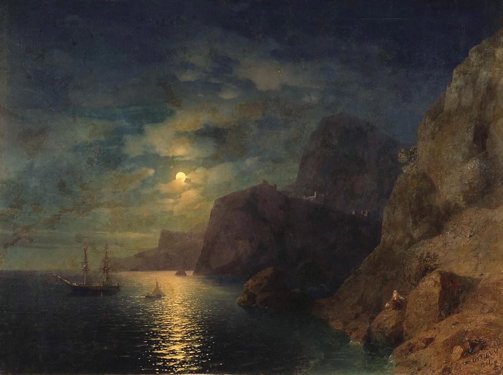 Sea at night by Ivan Aivazovsky