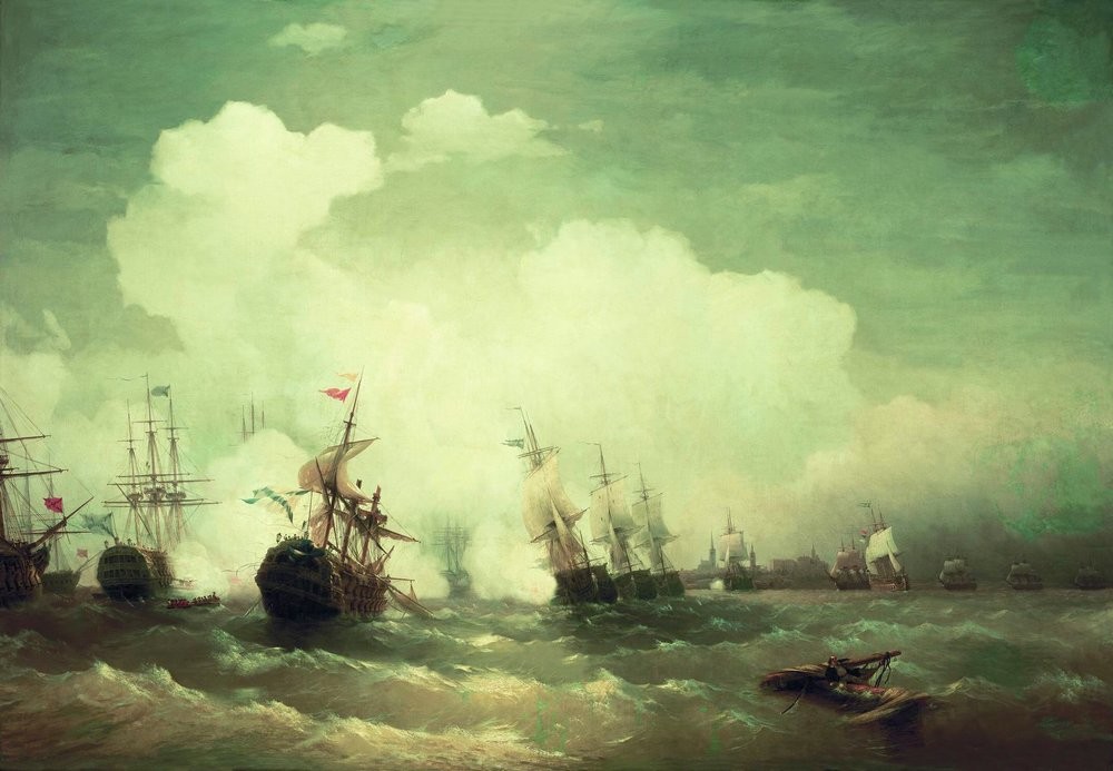 Sea battle at Revel by Ivan Aivazovsky