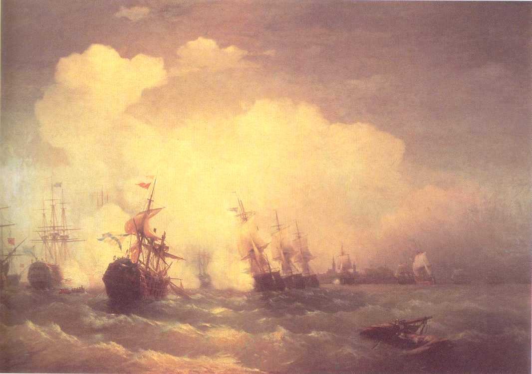 Sea battle near Revel by Ivan Aivazovsky