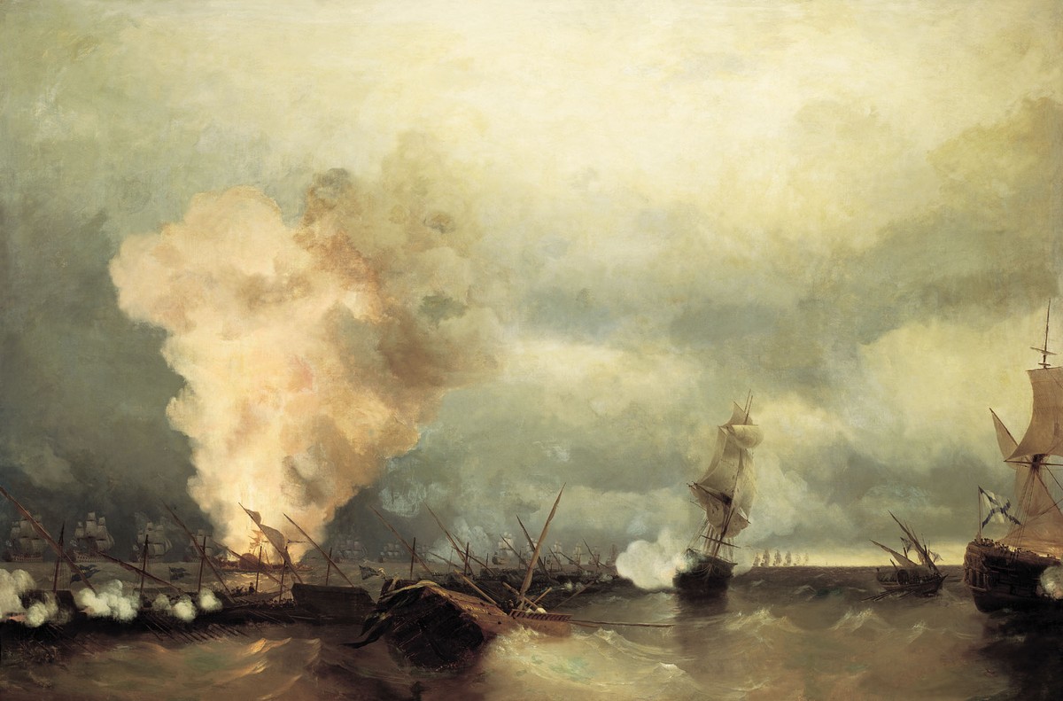 Sea battle near Vyborg by Ivan Aivazovsky