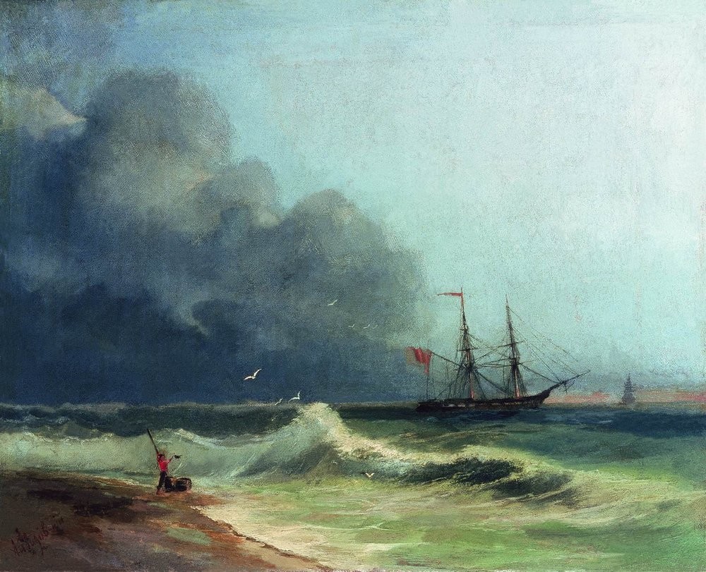 Sea before storm by Ivan Aivazovsky