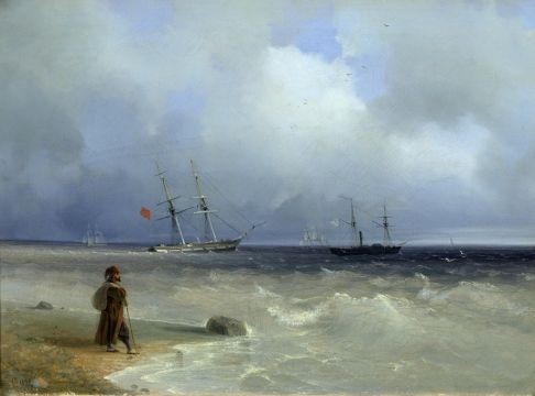 Sea coast by Ivan Aivazovsky