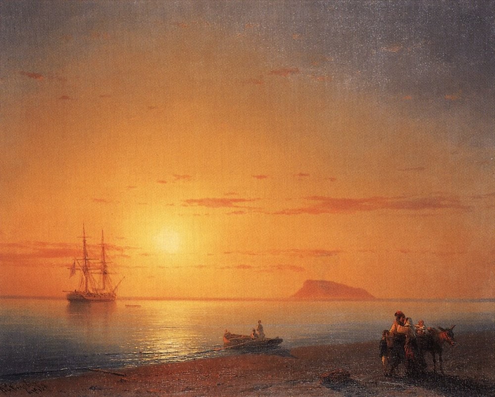 Sea coast. Farewell by Ivan Aivazovsky