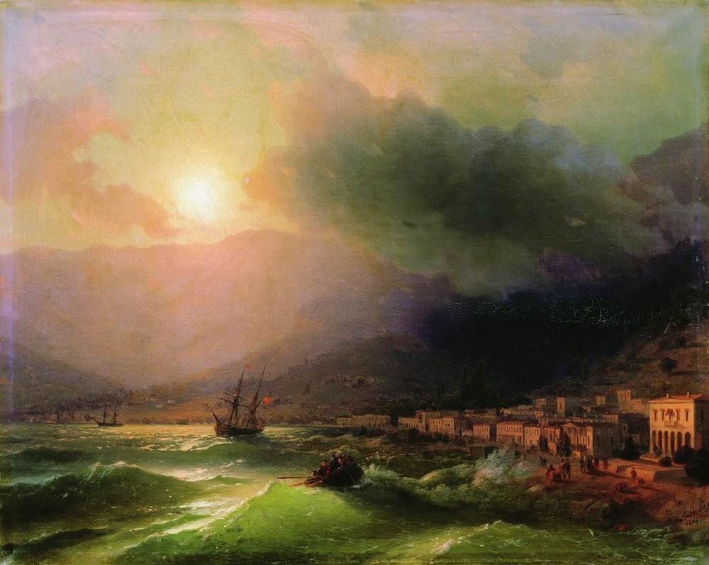 Seaside city. View of Yalta by Ivan Aivazovsky
