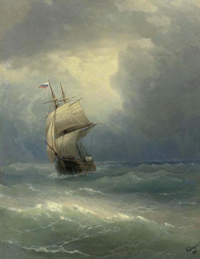 Ship at Sea by Ivan Aivazovsky
