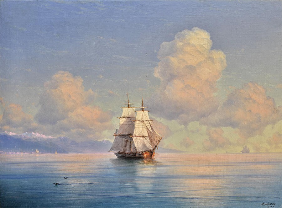 Ship off the Coast by Ivan Aivazovsky