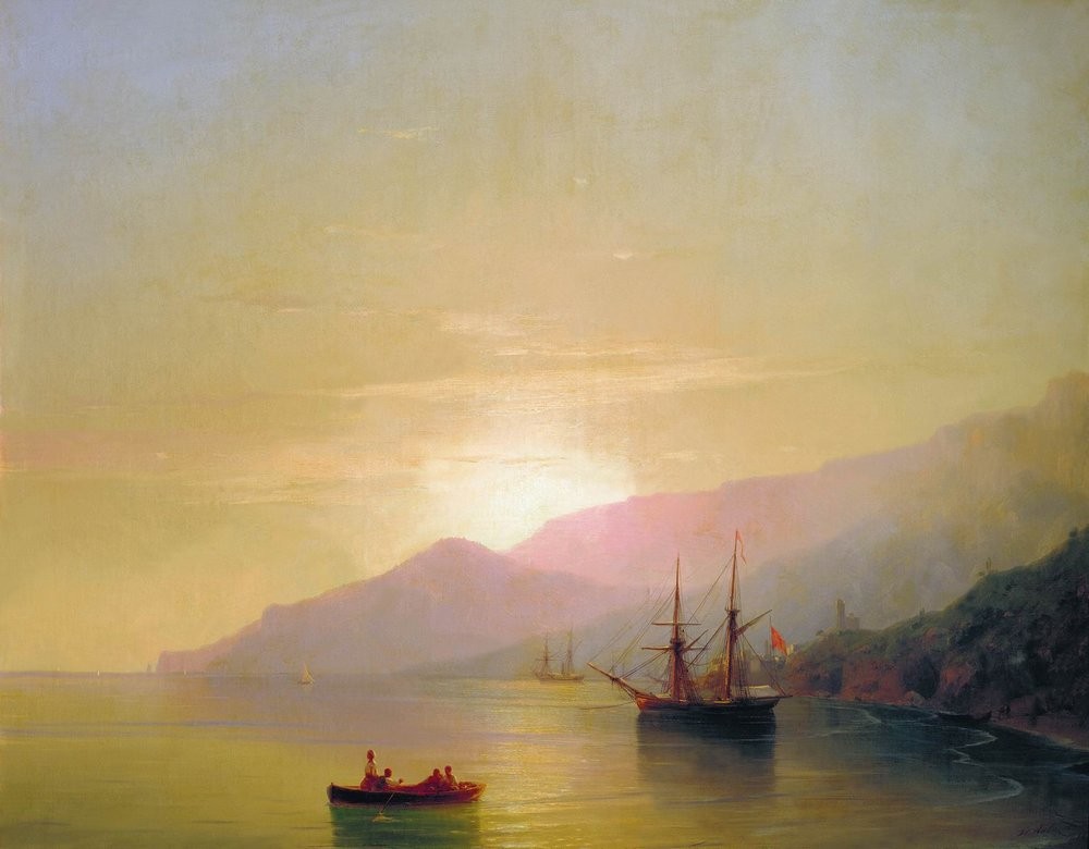 Ships at anchor by Ivan Aivazovsky