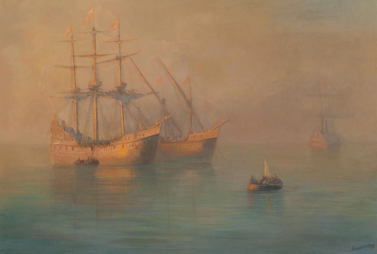 Ships of Columbus by Ivan Aivazovsky