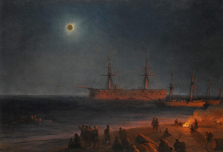 Solar Eclipse in Feodosia by Ivan Aivazovsky