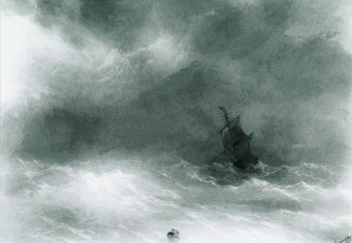 Strong wind by Ivan Aivazovsky