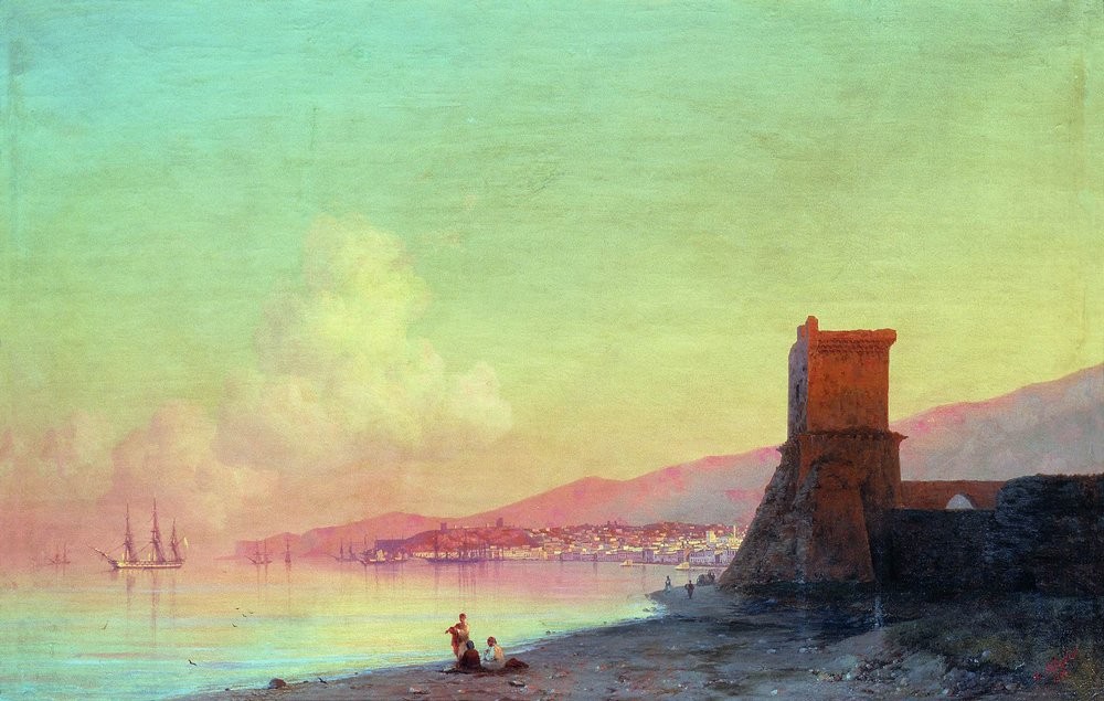 Sunrise in Feodosia by Ivan Aivazovsky