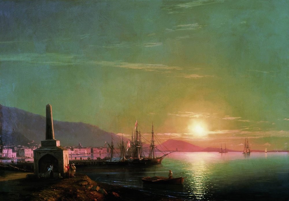 Sunrise in Feodosia by Ivan Aivazovsky