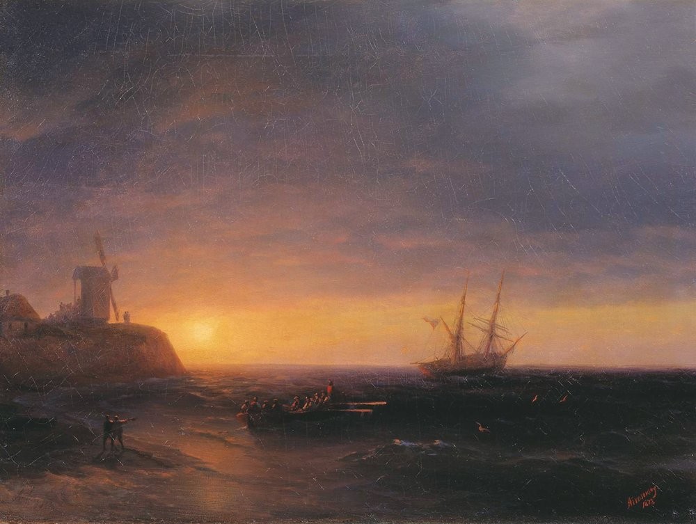 Sunset at Sea by Ivan Aivazovsky