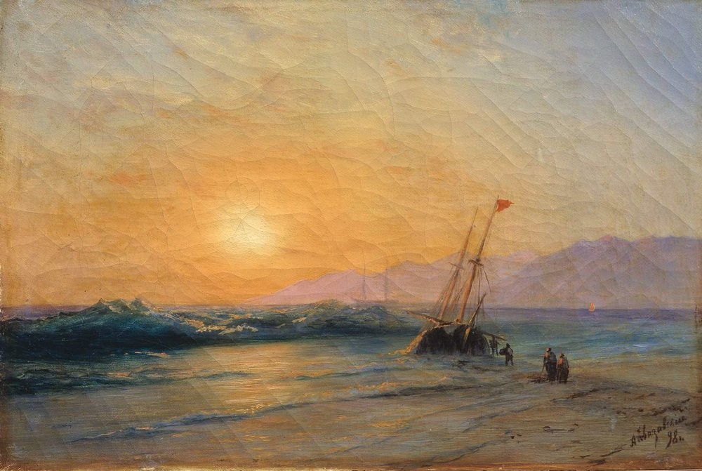 Sunset at Sea by Ivan Aivazovsky