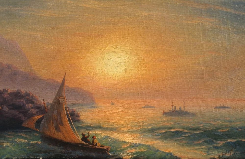 Sunset at Sea by Ivan Aivazovsky