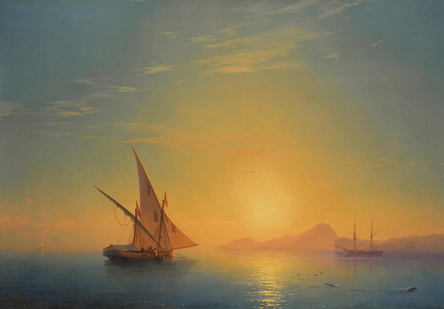 Sunset over Ischia by Ivan Aivazovsky