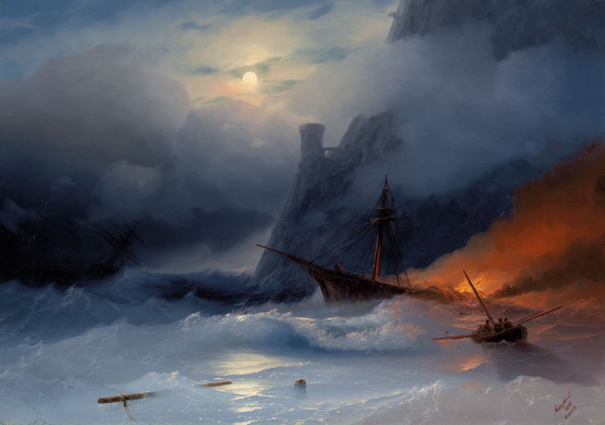 Tempest by Ivan Aivazovsky