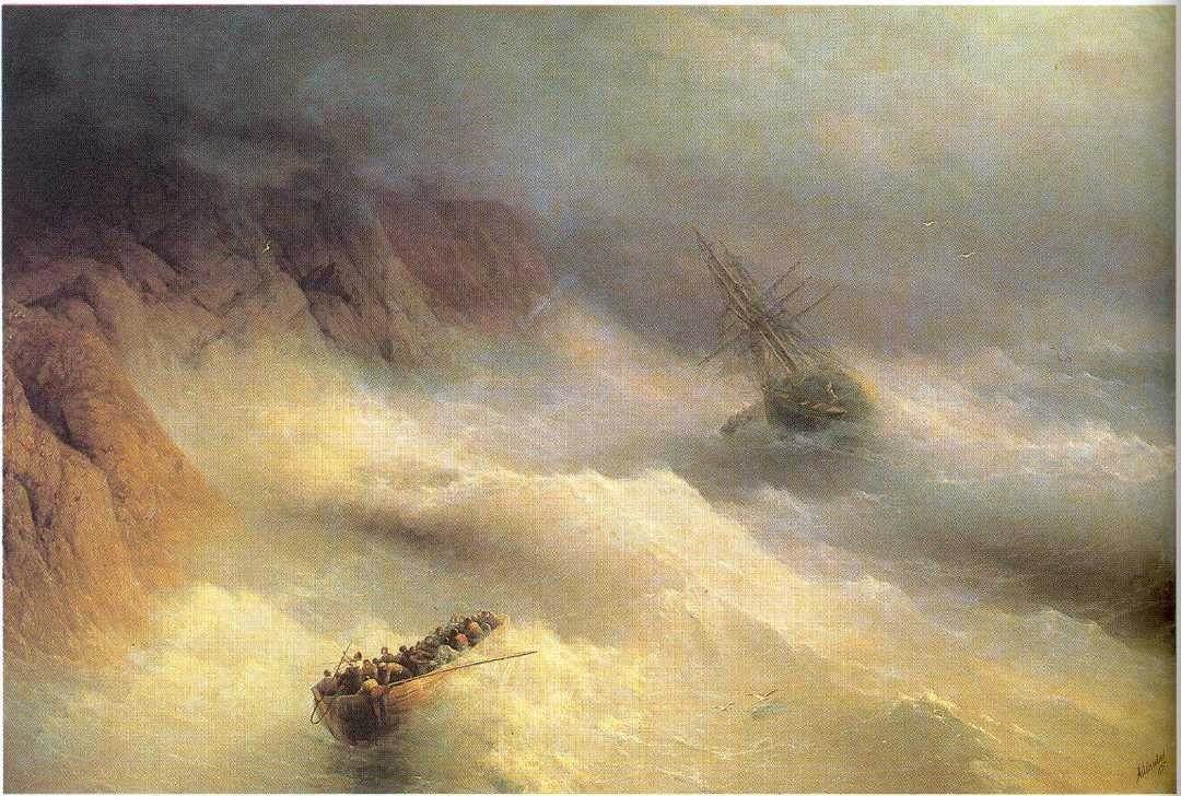 Tempest by cape Aiya by Ivan Aivazovsky