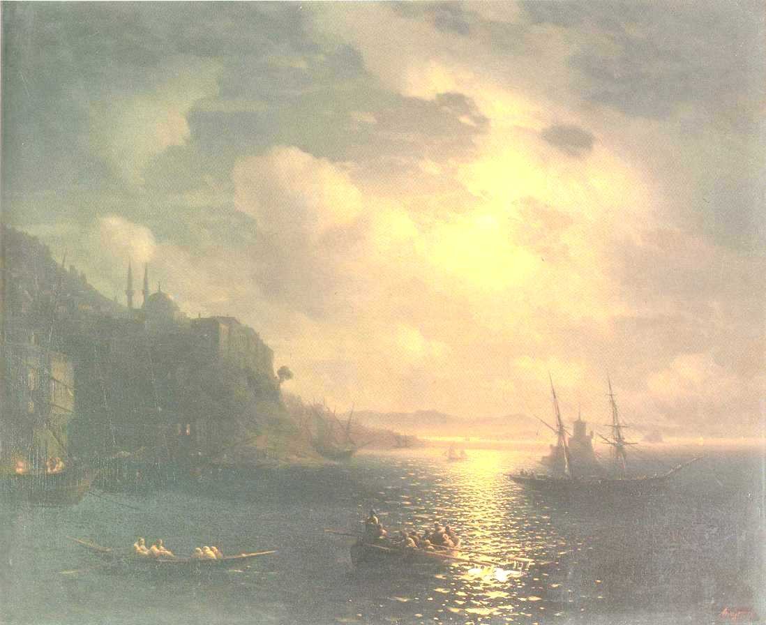 The Bay Golden Horn in Istanbul (Back then Constantinople) by Ivan Aivazovsky