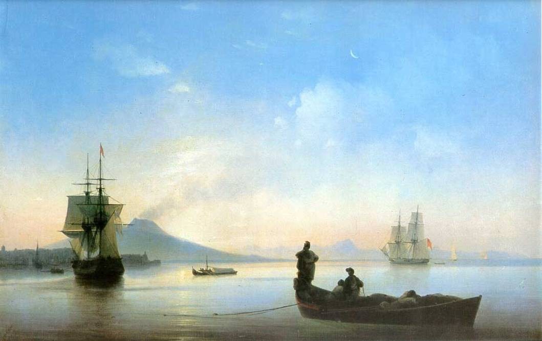 The Bay of Naples in the morning by Ivan Aivazovsky