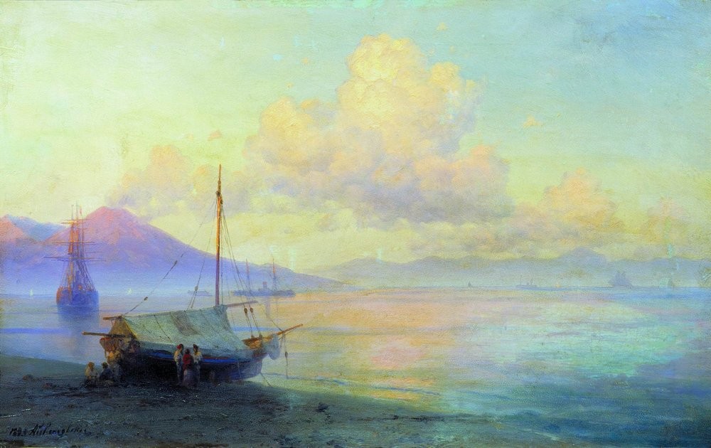 The Bay of Naples in the morning by Ivan Aivazovsky