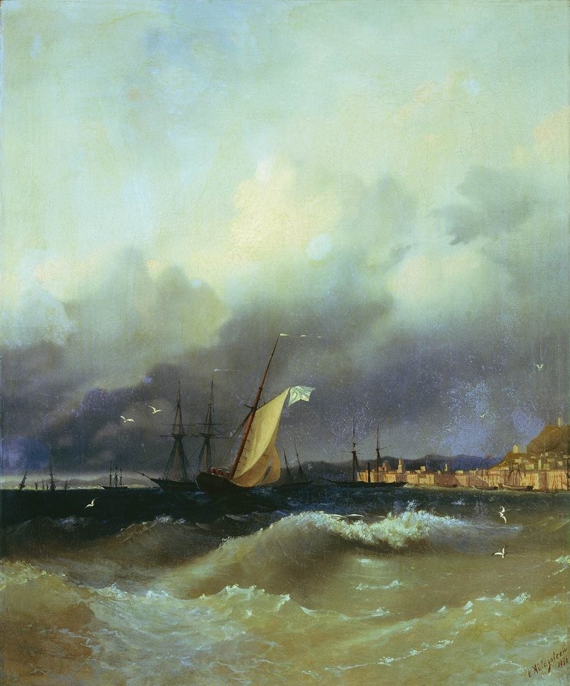 The Black Sea at night by Ivan Aivazovsky