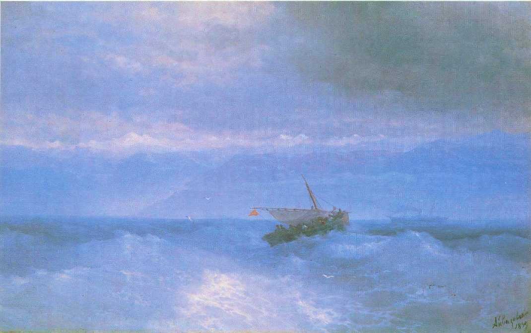 The Caucasian Range from the Sea by Ivan Aivazovsky