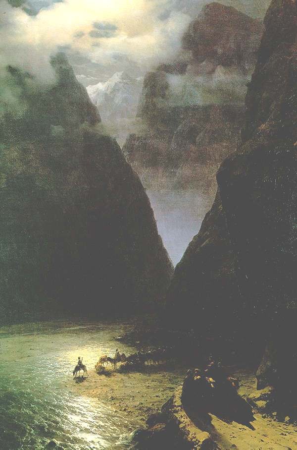 The Daryal canyon by Ivan Aivazovsky