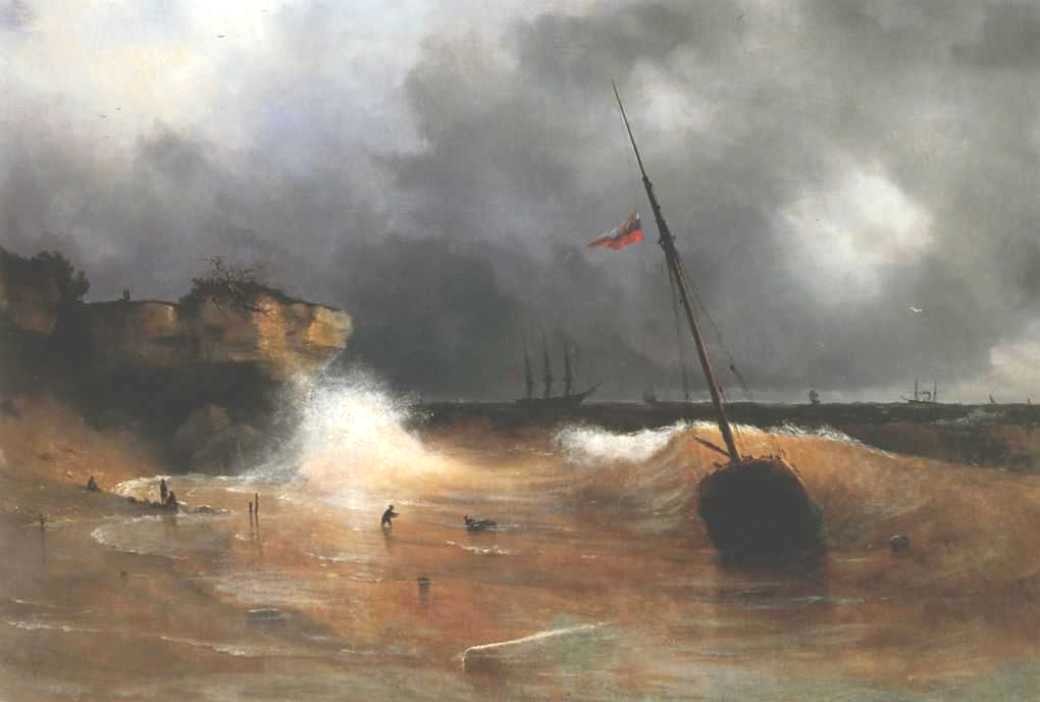 The gale on sea is over by Ivan Aivazovsky