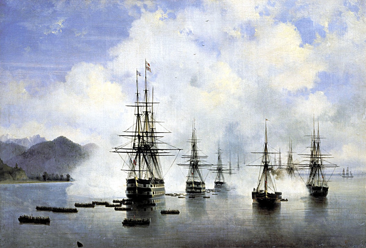 The Landing at Subashi by Ivan Aivazovsky
