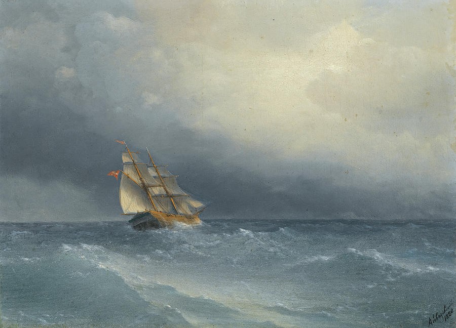 The Lifting Storm by Ivan Aivazovsky