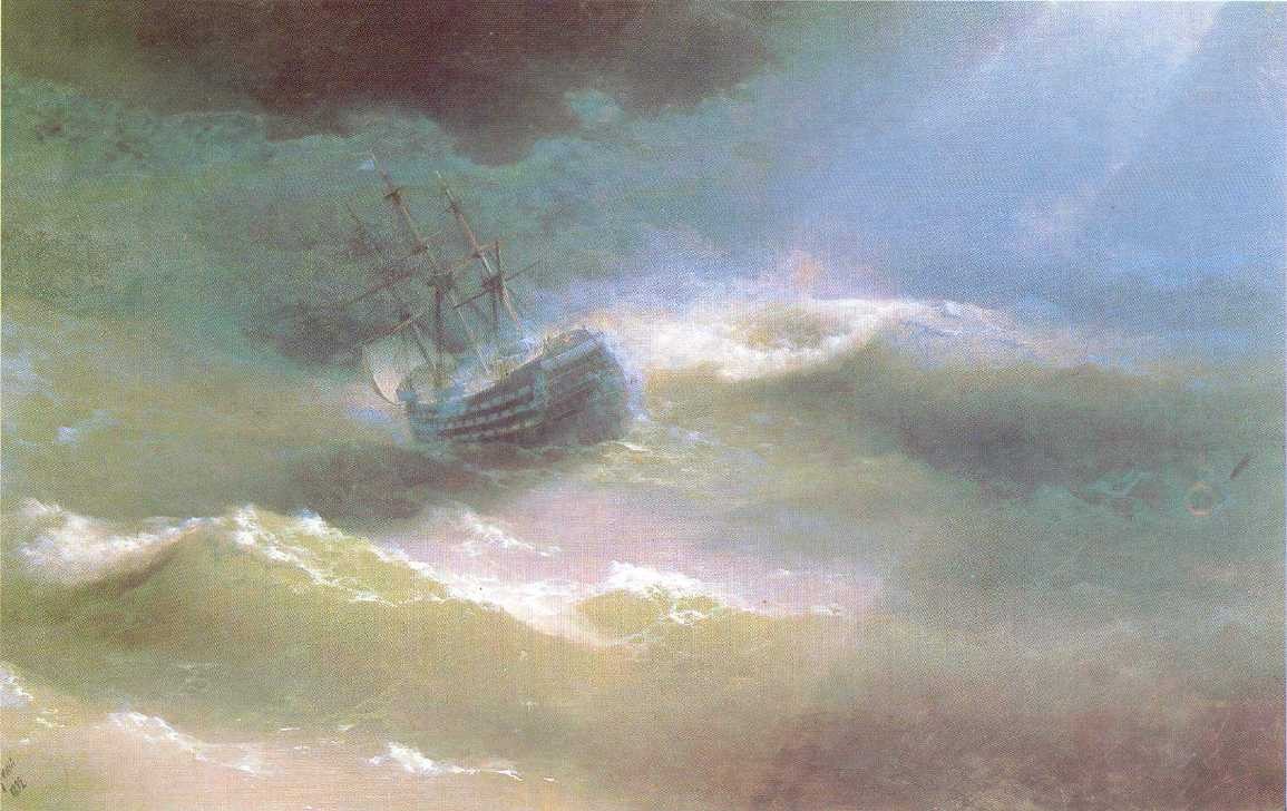 The Mary Caught in a Storm by Ivan Aivazovsky