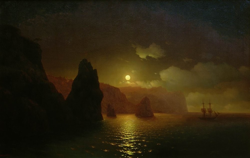 The monastery of George. Cape Fiolent by Ivan Aivazovsky