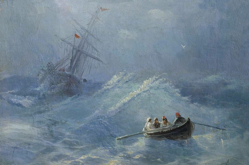 The Shipwreck in a stormy sea by Ivan Aivazovsky
