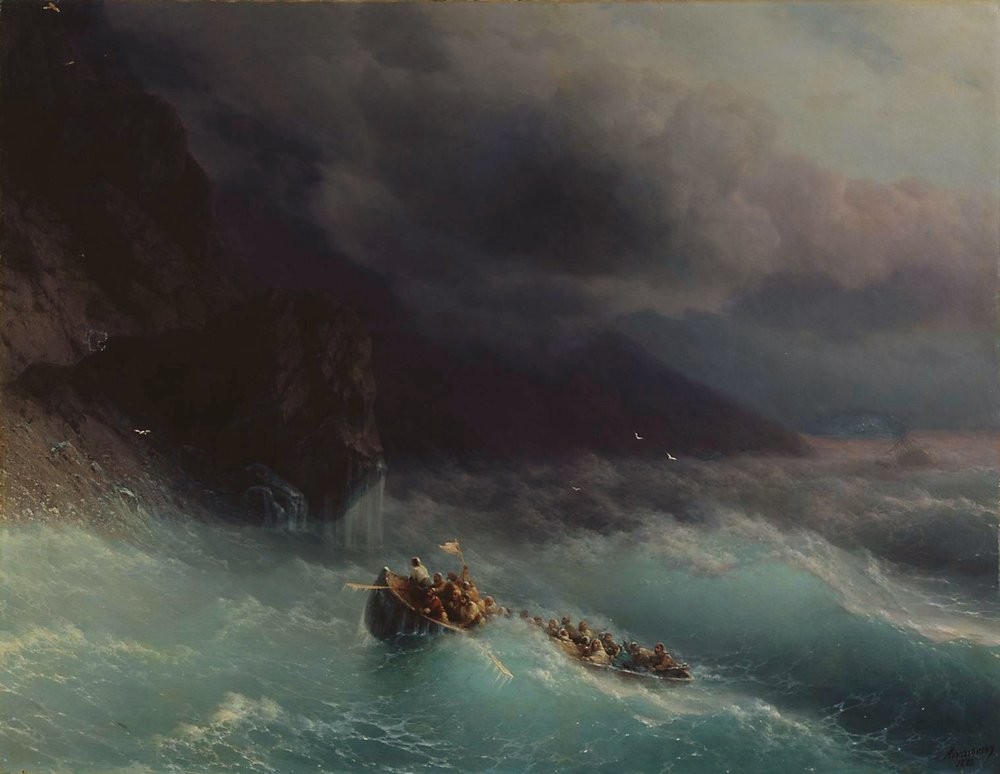The Shipwreck on Black Sea by Ivan Aivazovsky