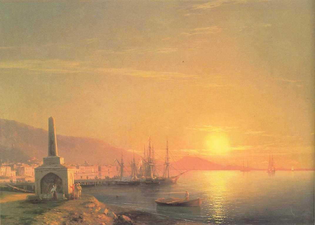 The Sunrize in Feodosiya by Ivan Aivazovsky