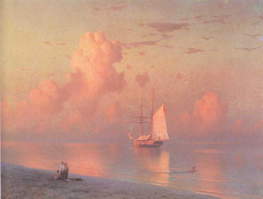 The sunset by Ivan Aivazovsky