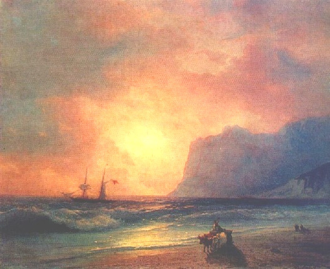 The sunset on sea by Ivan Aivazovsky
