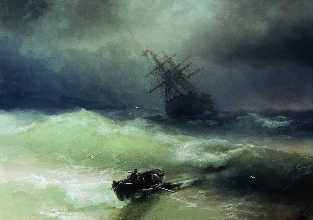 The Tempest by Ivan Aivazovsky
