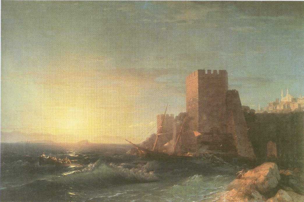 Towers on the Rock Near Bosporus by Ivan Aivazovsky