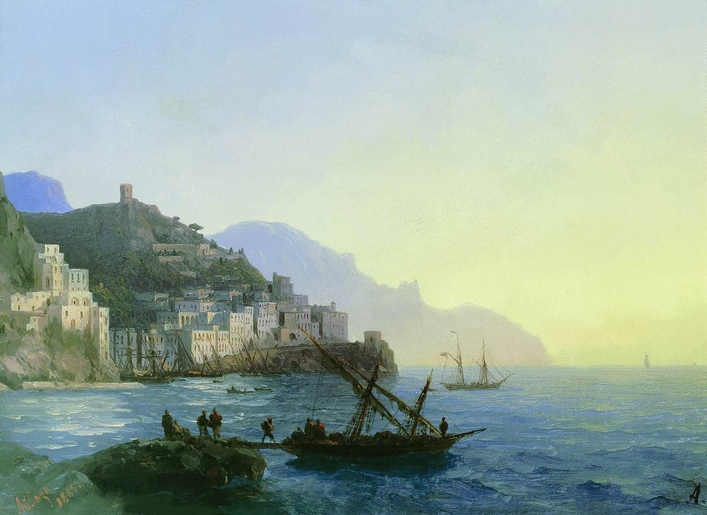 View of Amalfi by Ivan Aivazovsky
