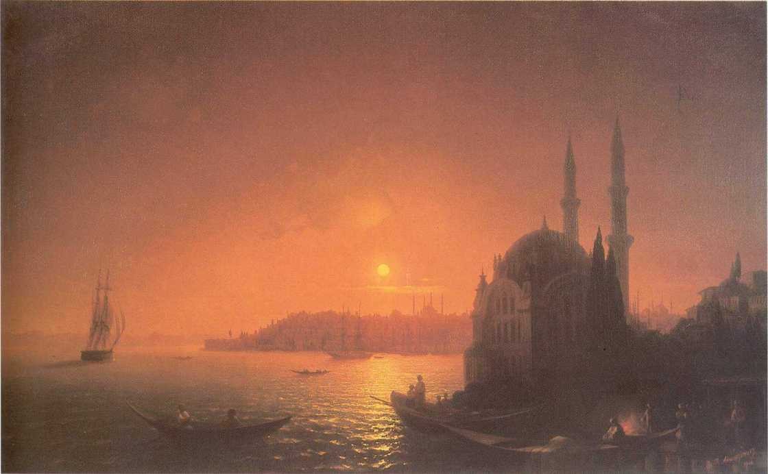 View of Constantinople by Moonlight by Ivan Aivazovsky