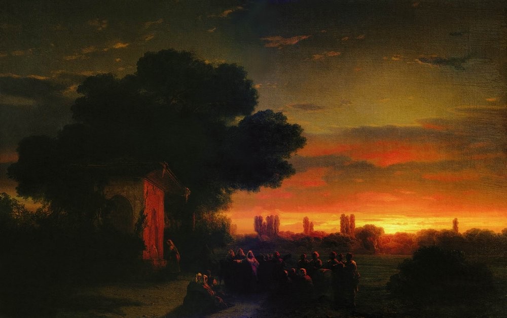 View of Crimea at sunset by Ivan Aivazovsky