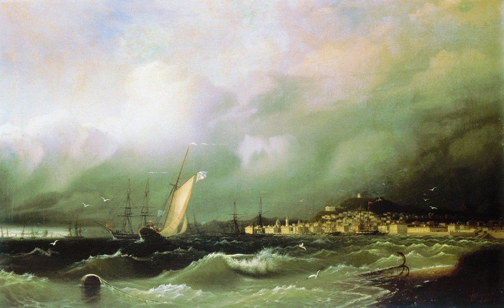 View of Feodosiya by Ivan Aivazovsky