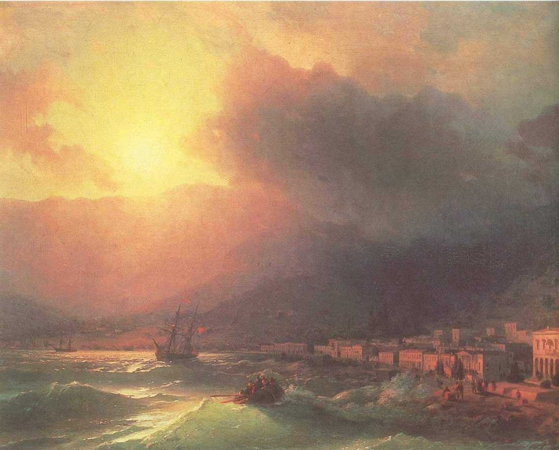 View of Yalta in evening by Ivan Aivazovsky