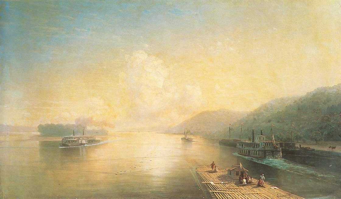 Volga near Zhigulevskie hill by Ivan Aivazovsky