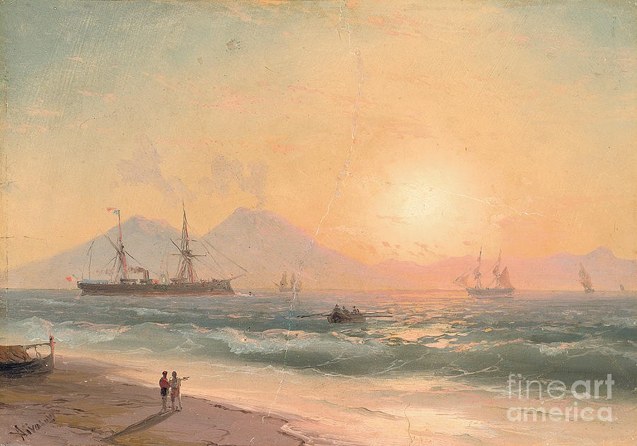 Watching Ships at Sunset by Ivan Aivazovsky