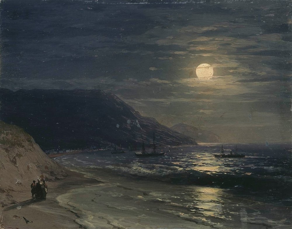 Yalta. The mountains at night by Ivan Aivazovsky