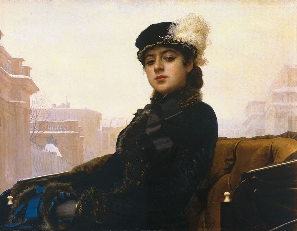 Portrait of a woman by Ivan Kramskoy