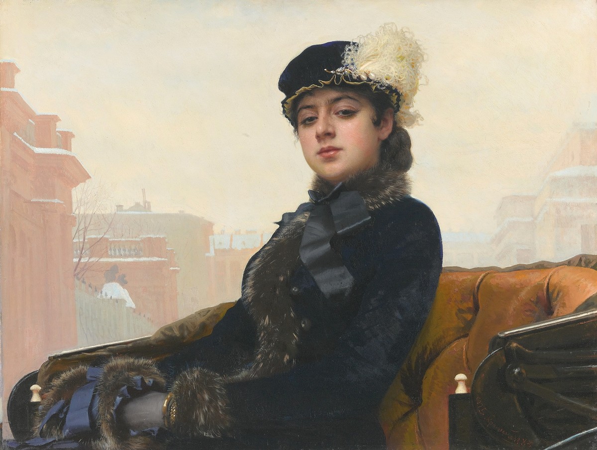 Portrait of unknown woman by Ivan Kramskoy